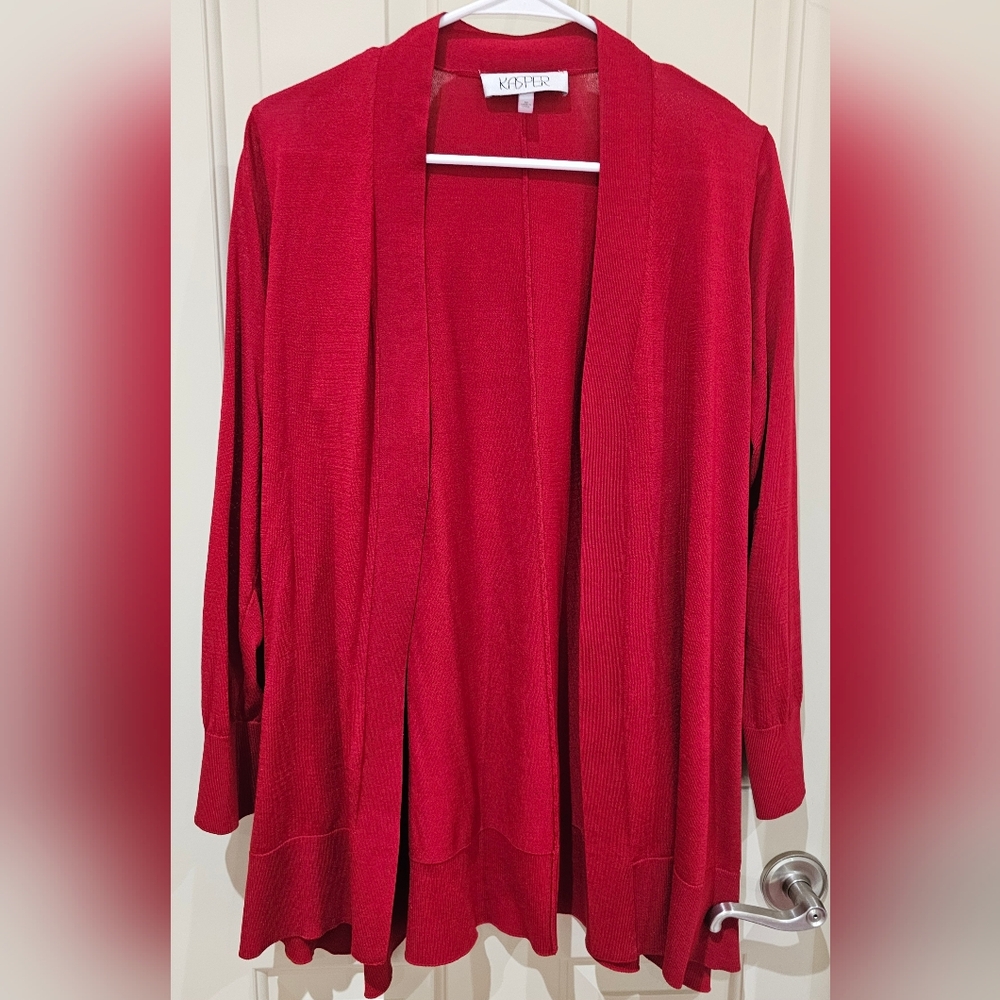 Elegant Red Women's Cardigan